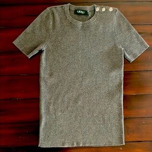 NWT Ralph Lauren Gray Short Sleeve Top
